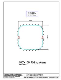 100' x 100' Riding Arena 12FT PANELS