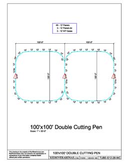 100' x 100' Double Riding/Cutting Arena 12FT PANELS