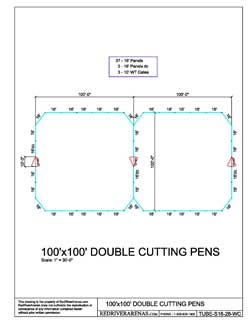 100' x 100' Double Riding/Cutting Arena 16FT PANELS