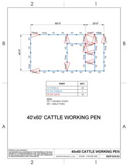 40'x60' Cattle Working Pen