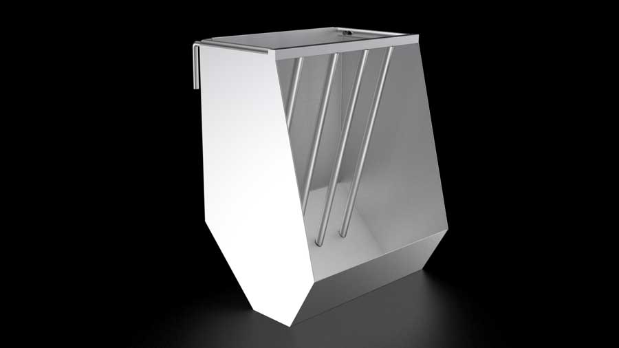 Galvanized hanging horse feeder