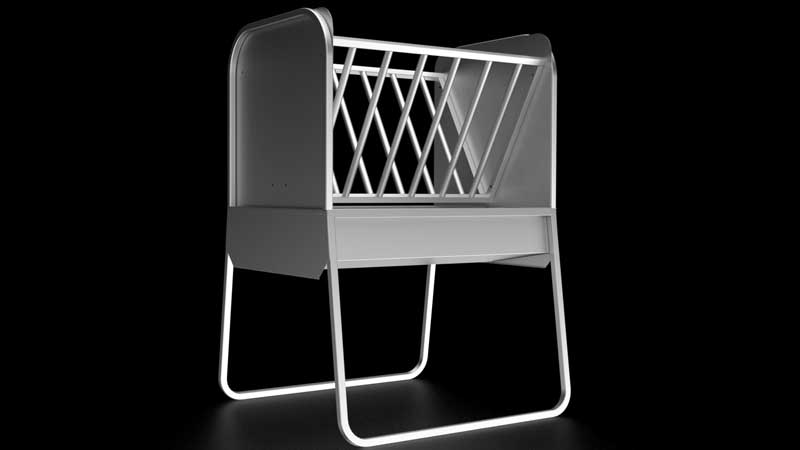 Galvanized horse bunk feeder